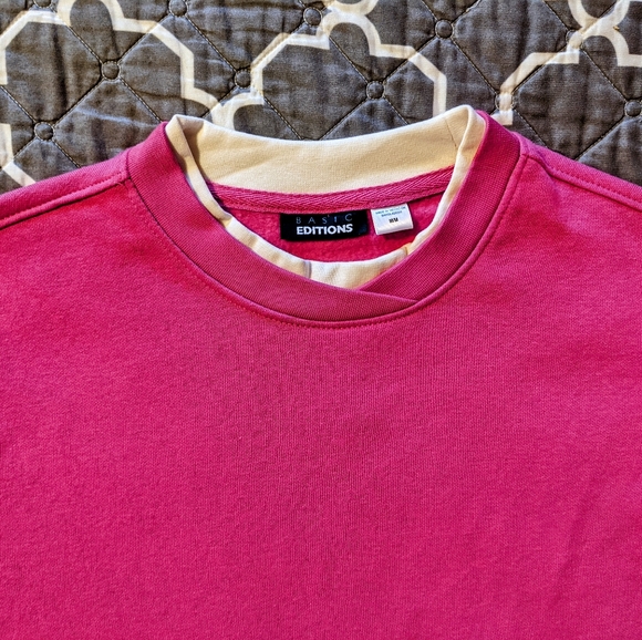 BASIC EDITIONS Women's Fleece Crew Pullover l M - Picture 4 of 5